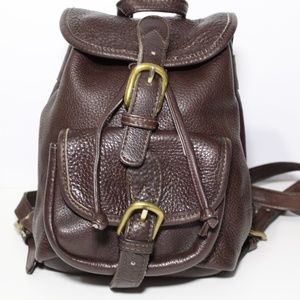 Brown Leather Backpack Purse